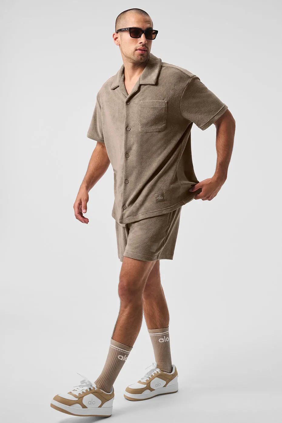 7 COASTAL TERRY SHORT  GRAVEL