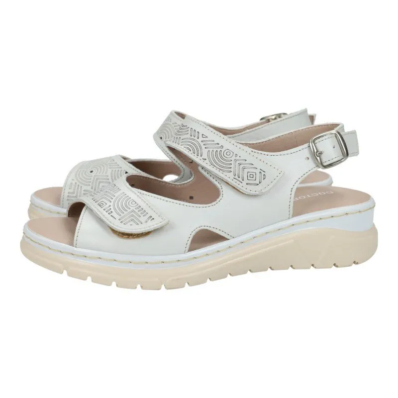 76020 Sandalias de piel color BLANCO