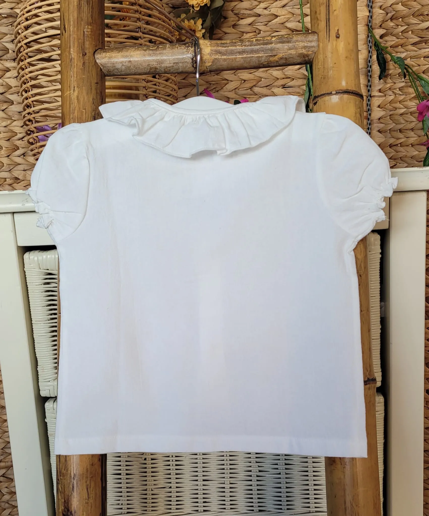 A Blusa Bebé Infantil 100% Algodón R130429 Blanco roto.