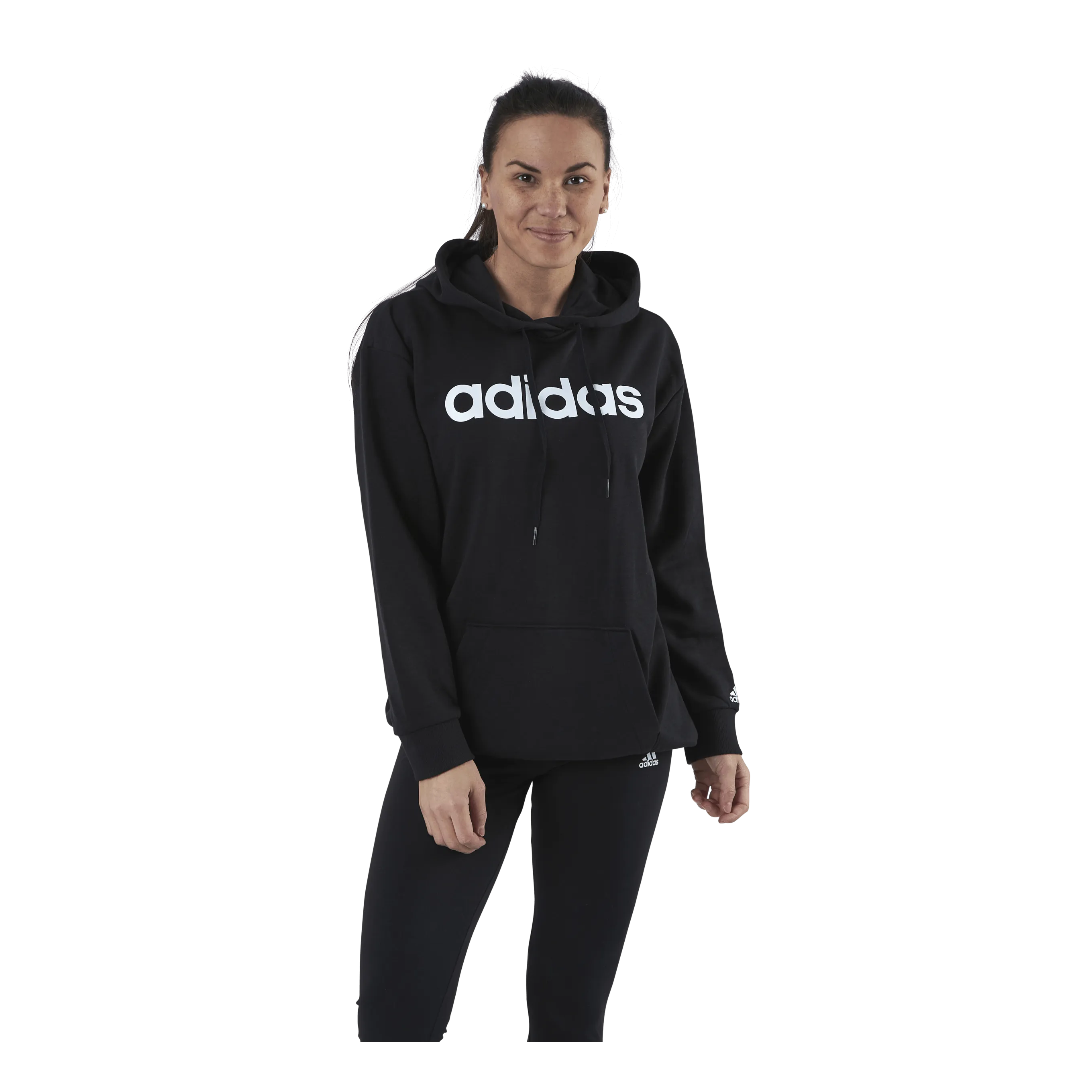 Adidas Essentials Oversized Hoodie Black / White