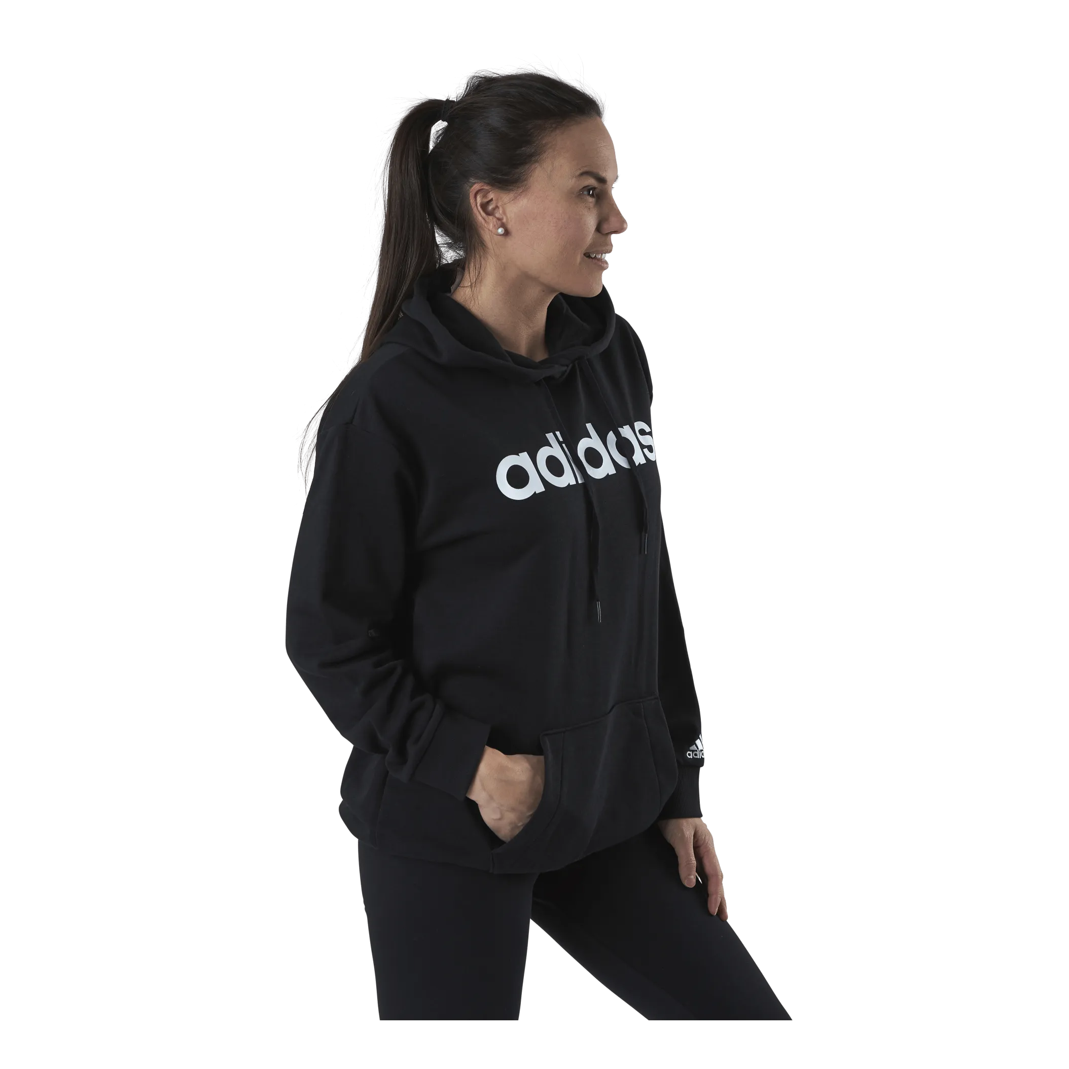 Adidas Essentials Oversized Hoodie Black / White