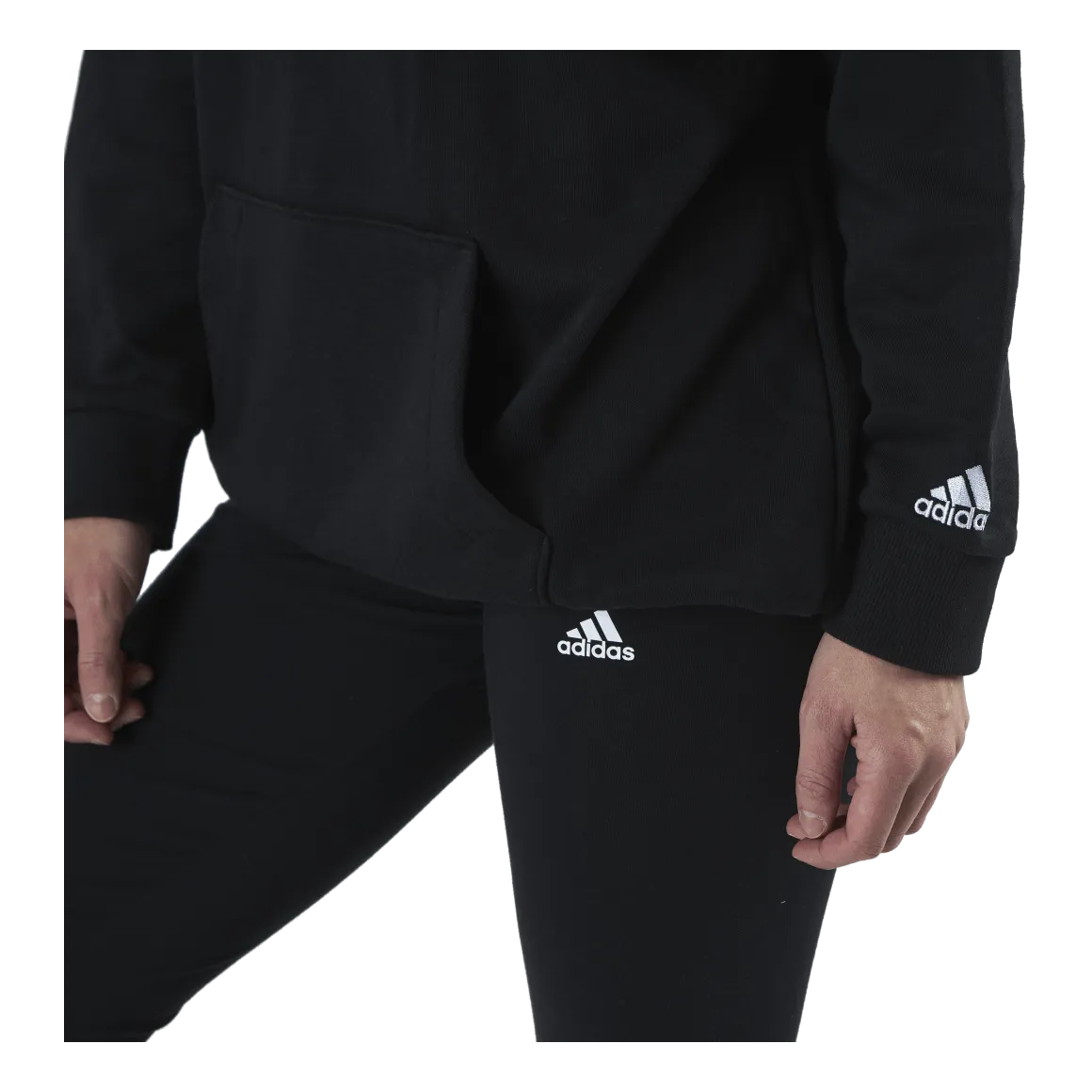 Adidas Essentials Oversized Hoodie Black / White