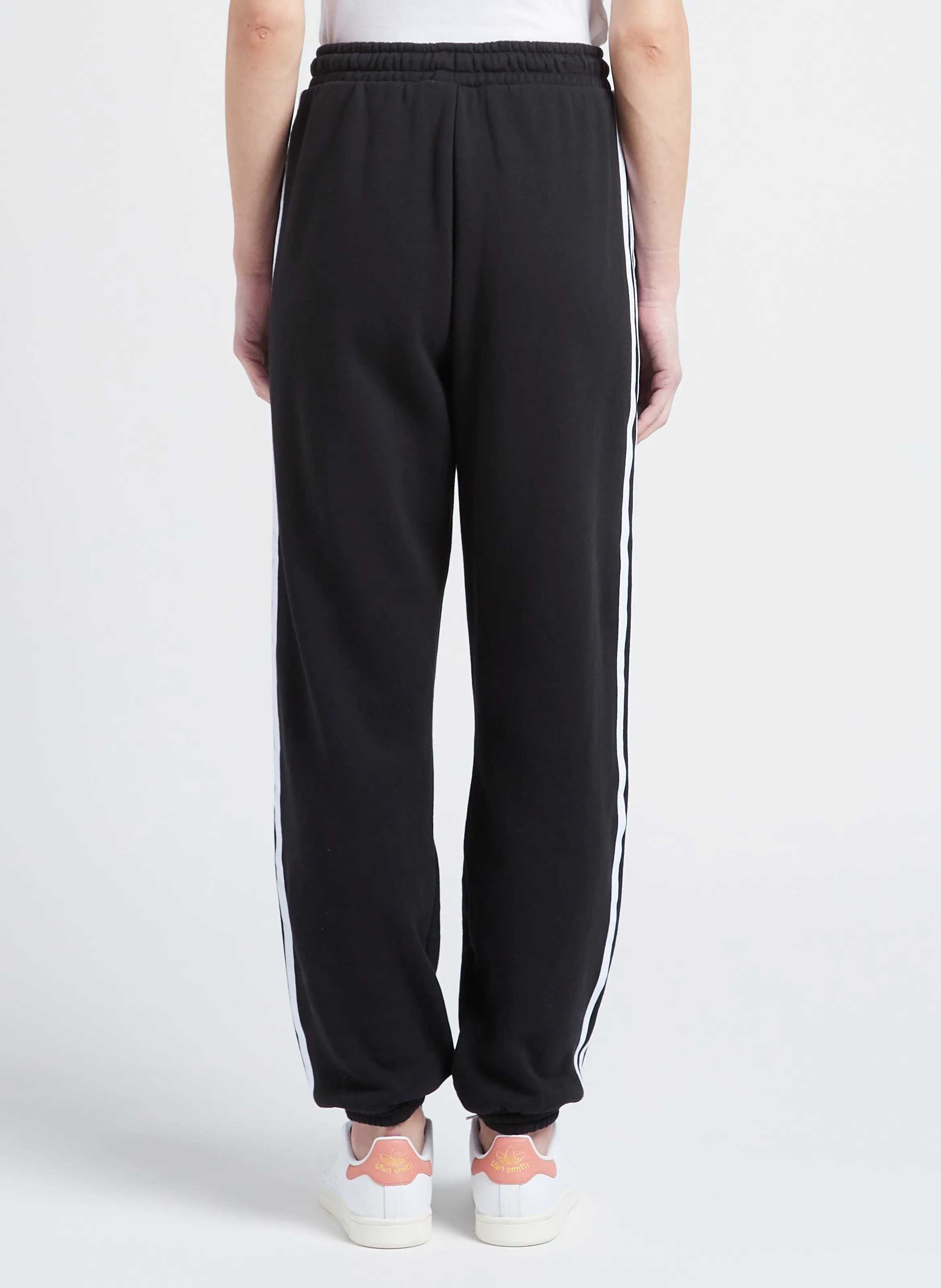 ADIDAS Pantalón de jogging de algodón recto en negro
