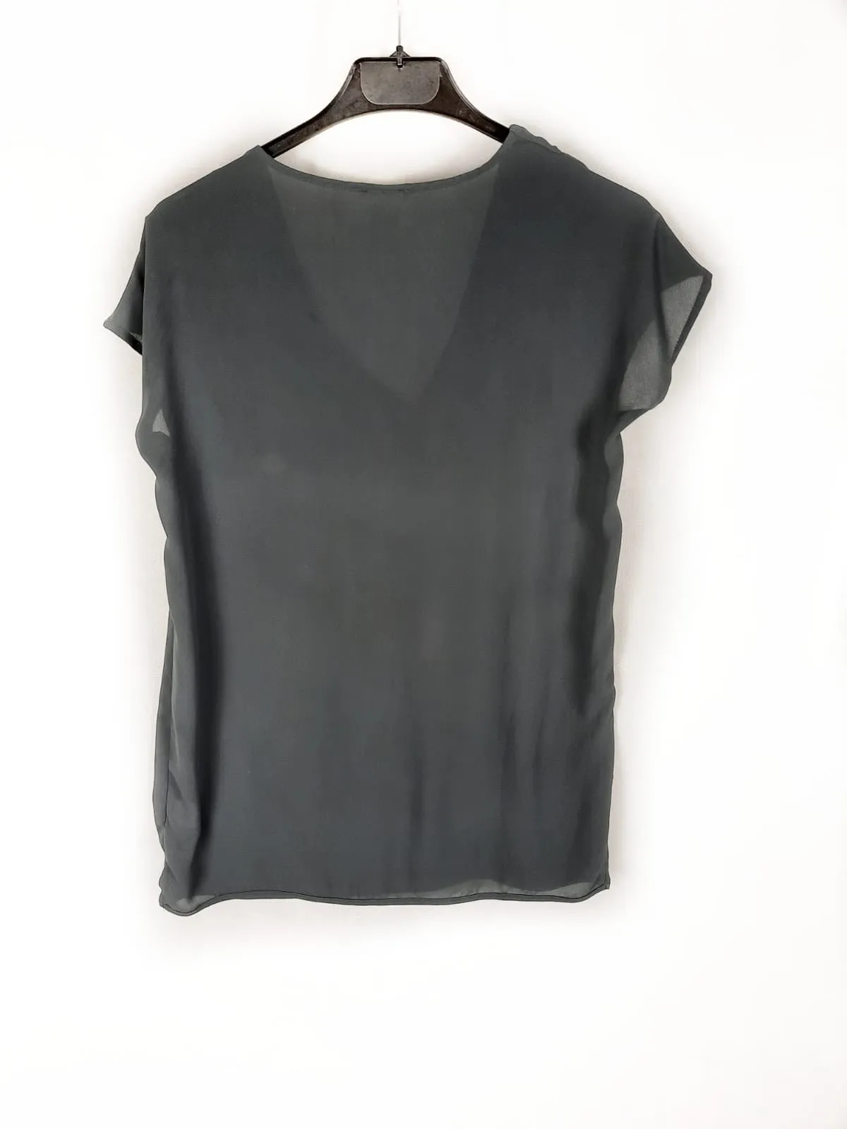 AMERCIAN VINTAGE.Blusa verde T.s