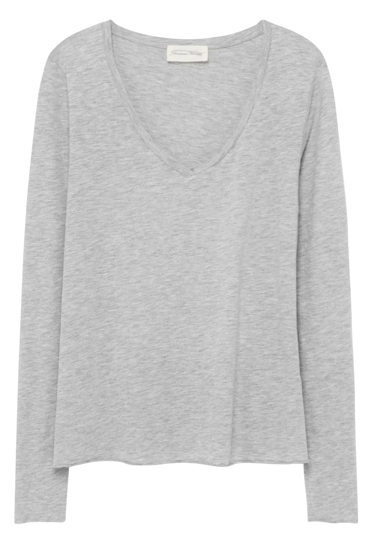 AMERICAN VINTAGE JACKSONVILLE  CAMISETA DE MEZCLA DE ALGODóN CON CUELLO DE PICO EN GRIS