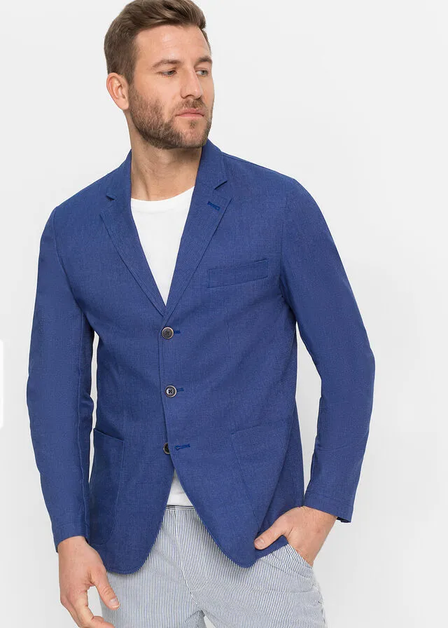 Americana de verano Azul oscuro jaspeado