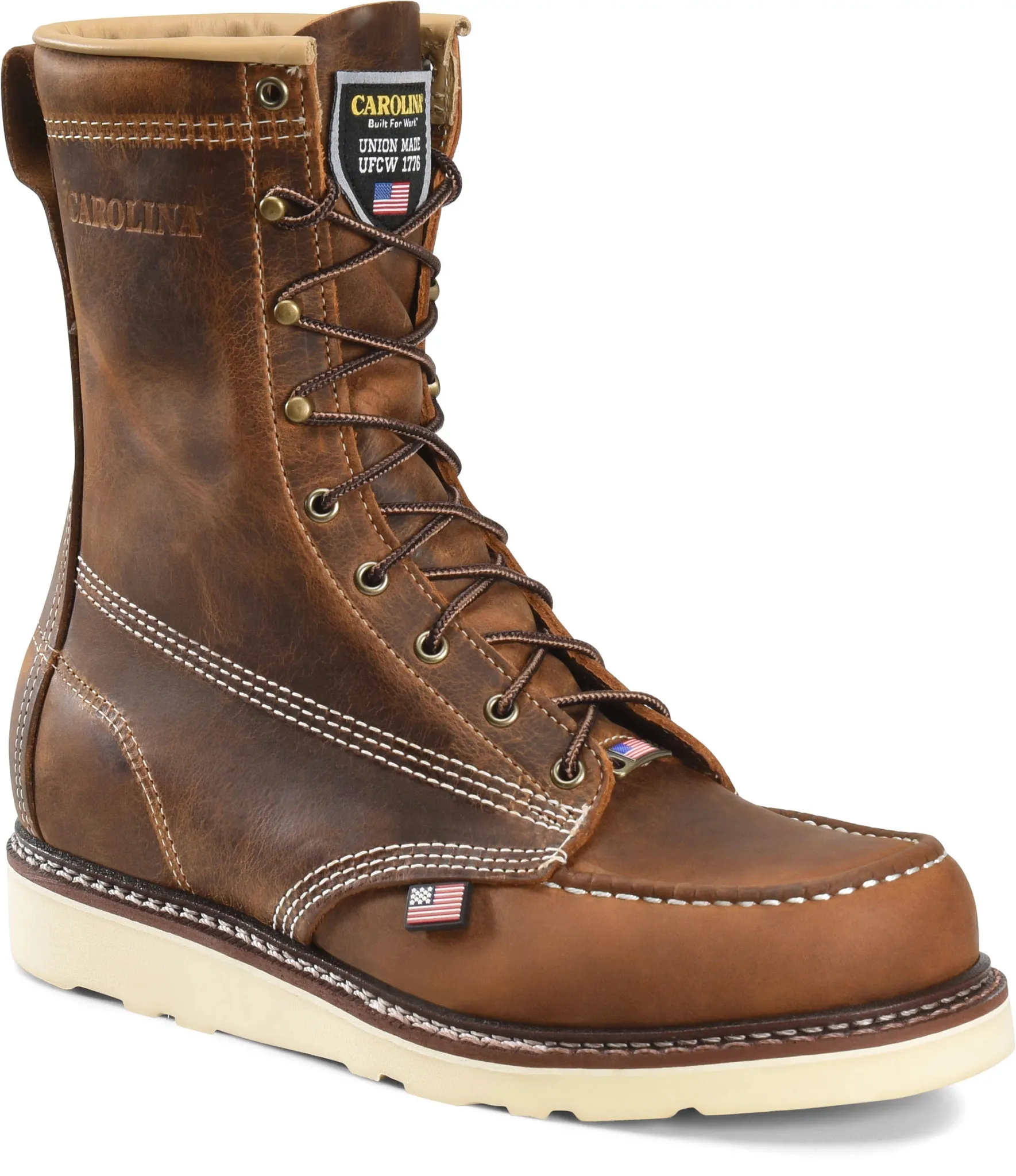 Amp 8" Steel Toe Moc Toe Wedge Work Boot