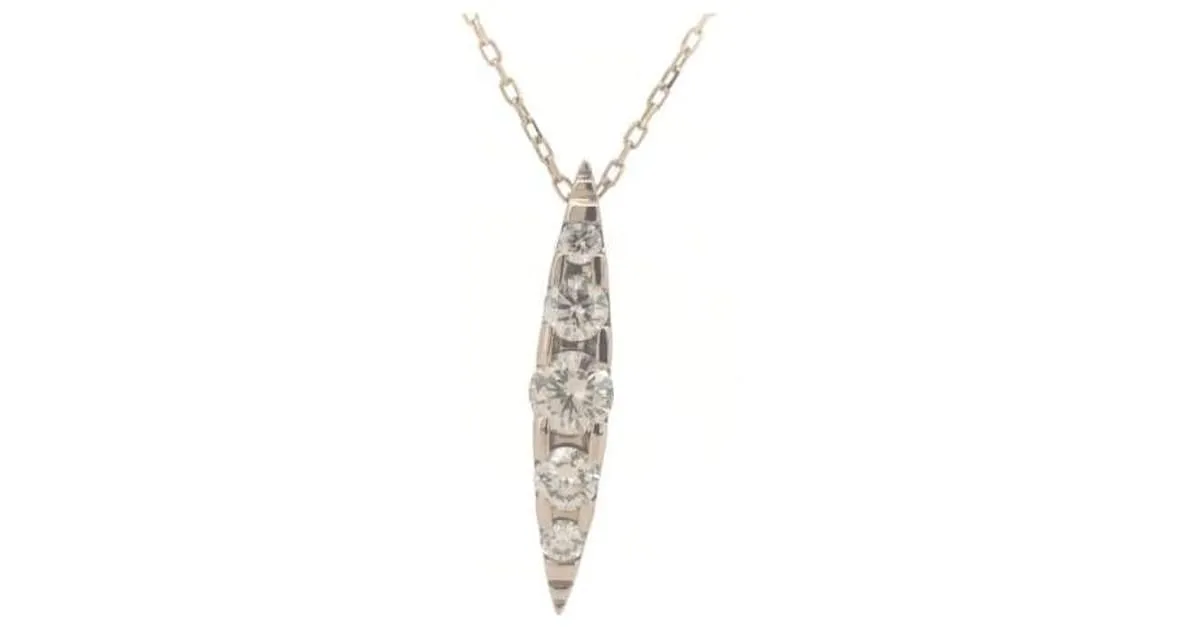 & Other Stories Collar de diamantes K18BG Brown Gold 0.30ct de Kashikey en excelente estado Castaño 