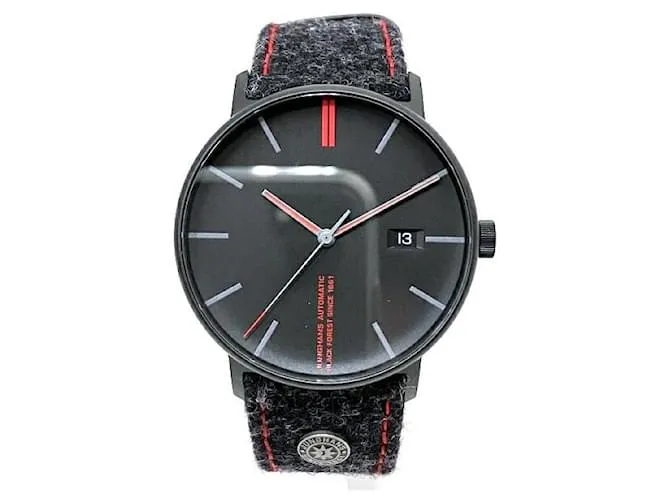 & Other Stories Reloj automático Junghans Black Forest Edition en excelente estado Negro 