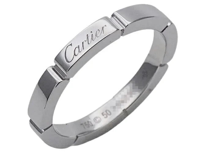 Anillo de banda de oro blanco de 18K Cartier 