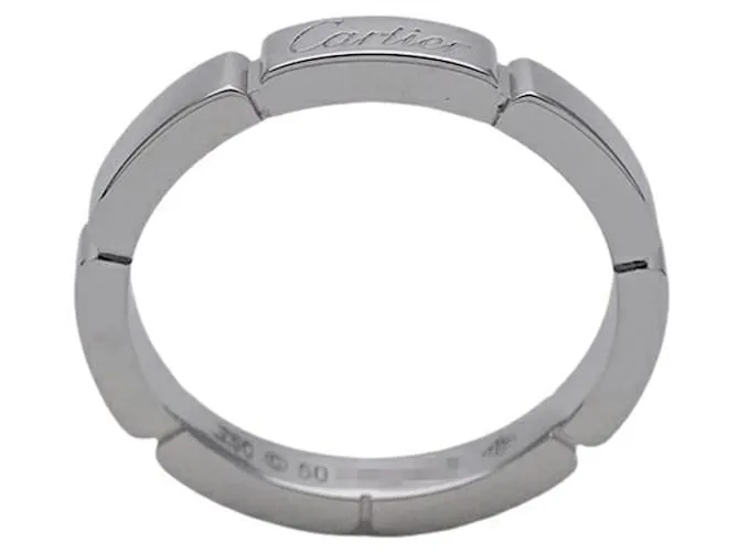 Anillo de banda de oro blanco de 18K Cartier 