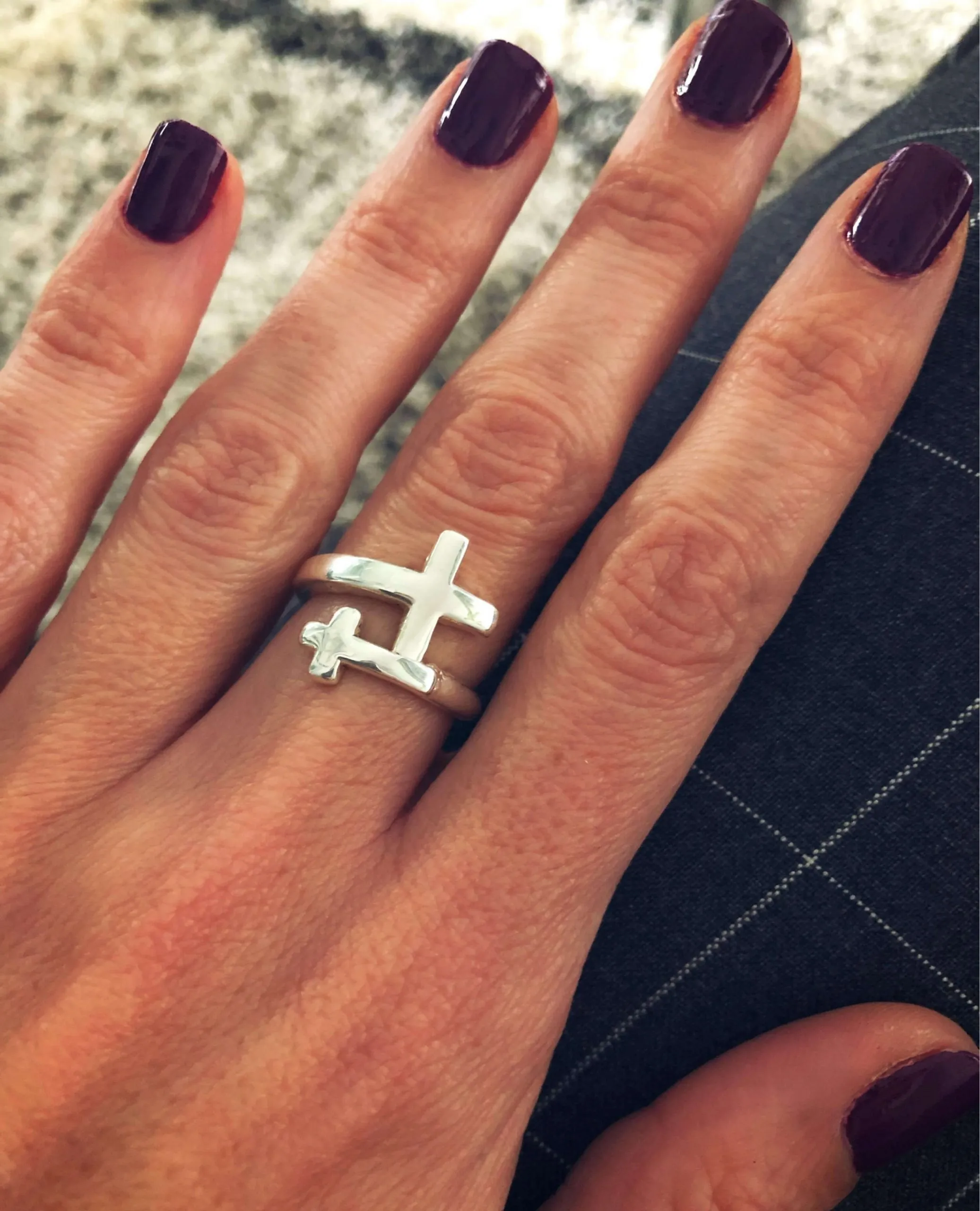 Anillo Doble Cruz