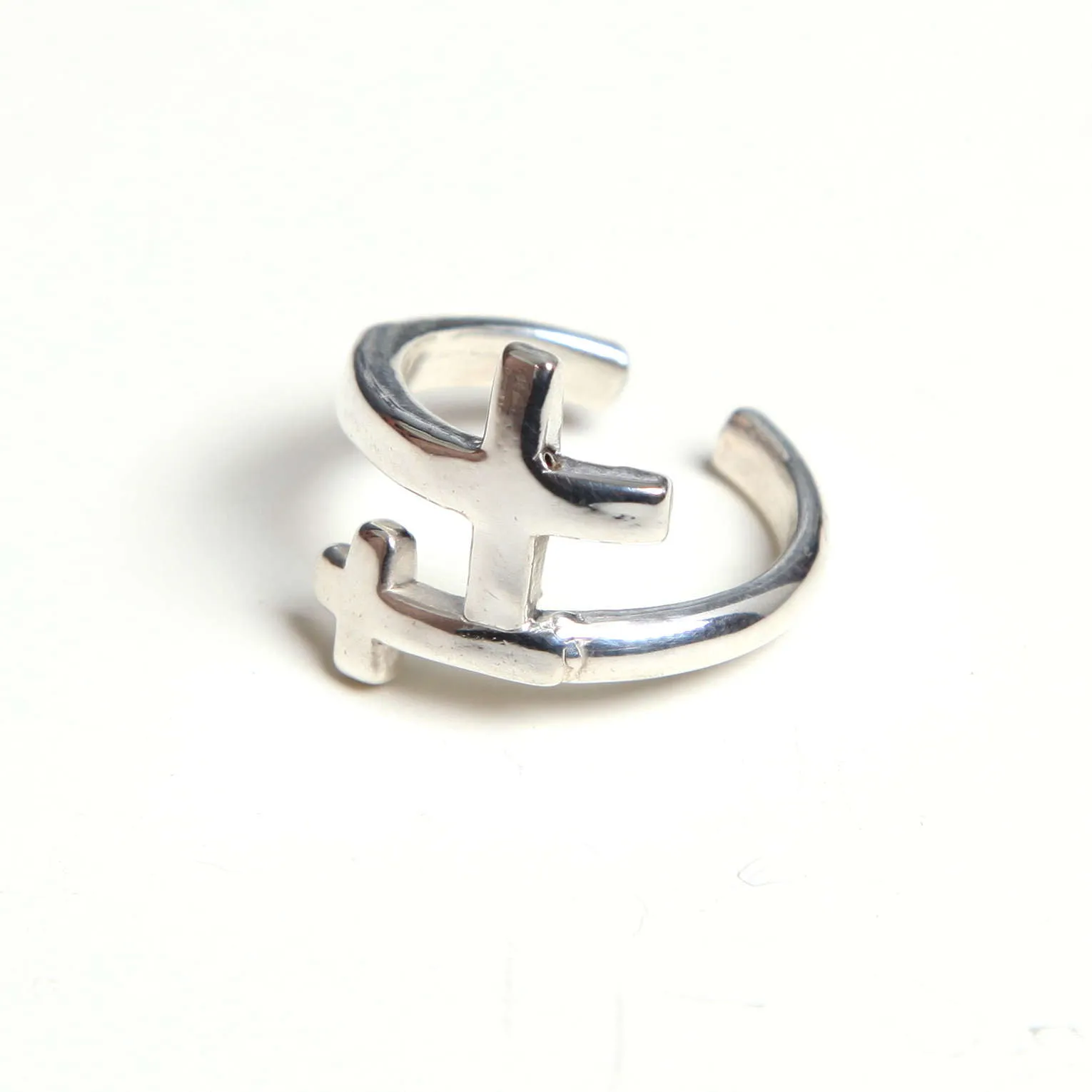 Anillo Doble Cruz