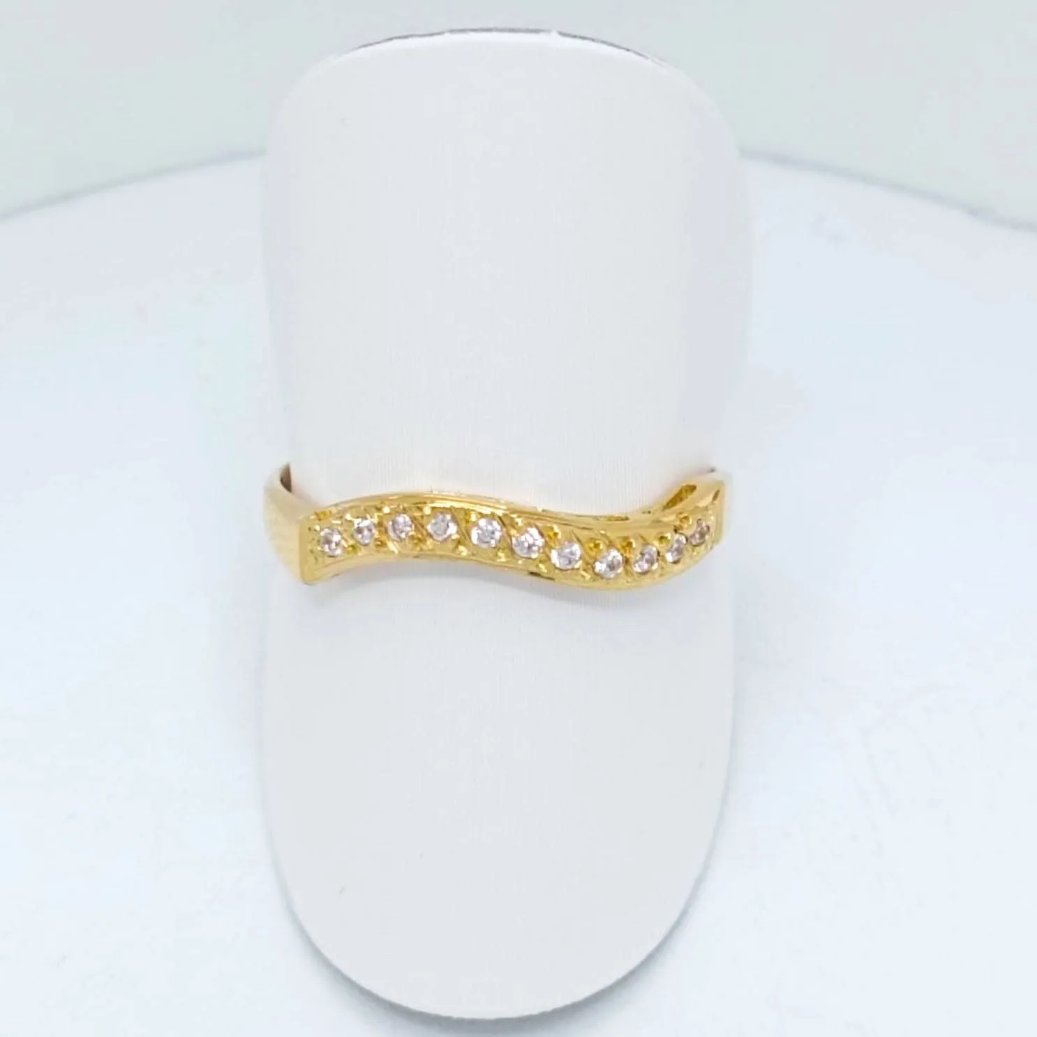 Anillo oro 18K fino ondulado