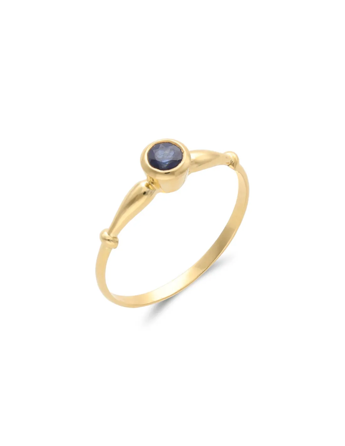 Anillo Oro Amarillo Y Zafiro