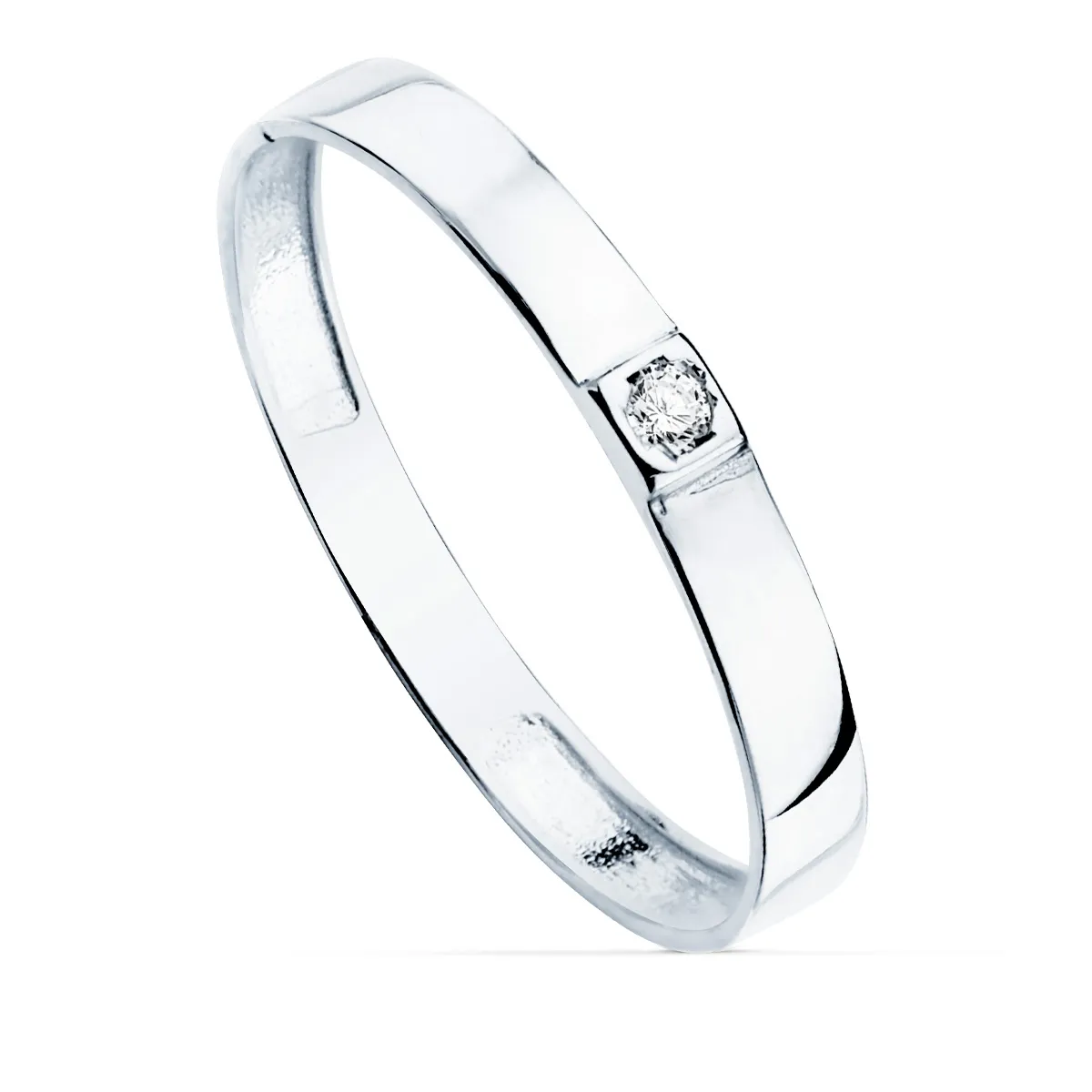 Anillo Oro Blanco 2,2 mm.