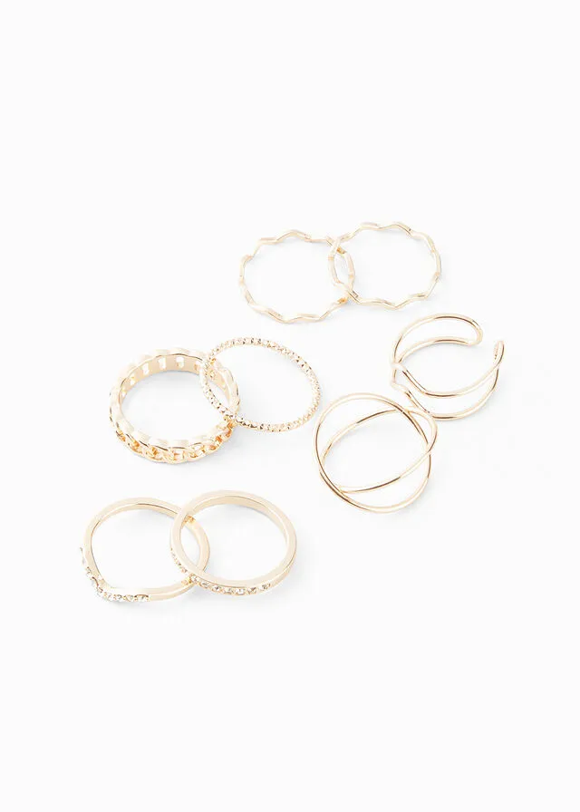 Anillo oro metálico