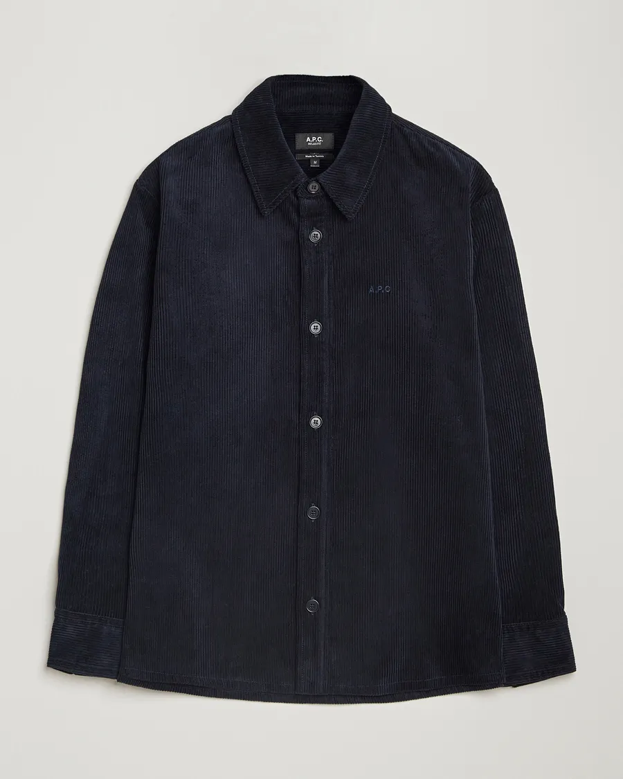 A.P.C. Bobby Corduroy Overshirt Dark Navy