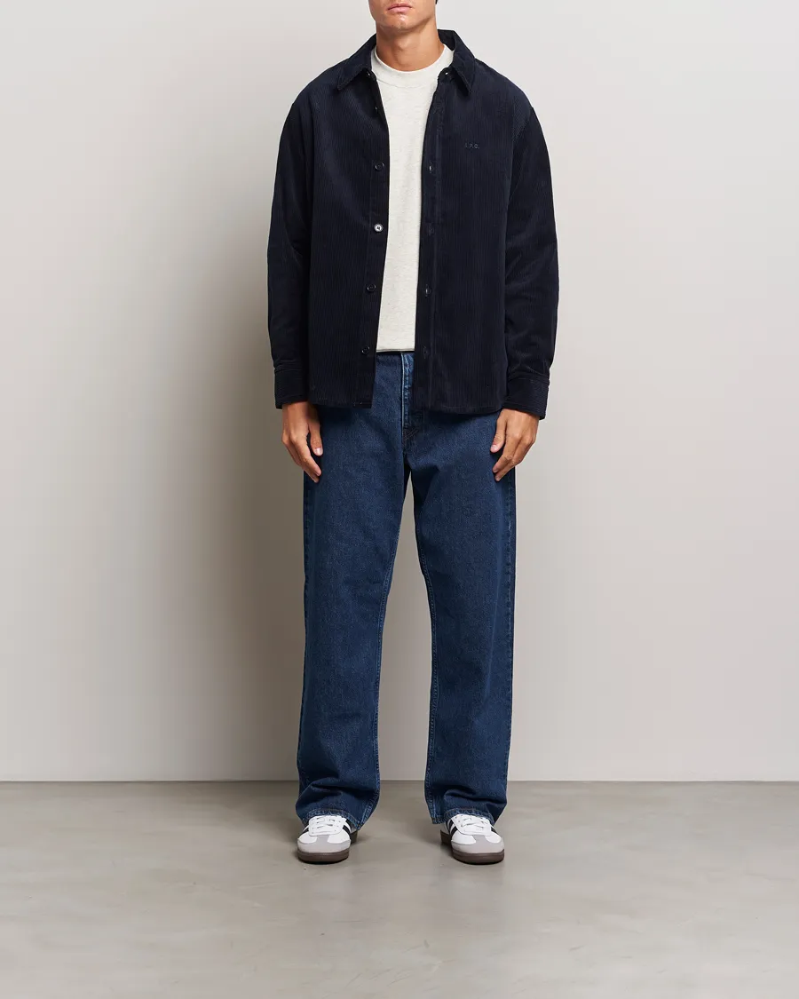 A.P.C. Bobby Corduroy Overshirt Dark Navy