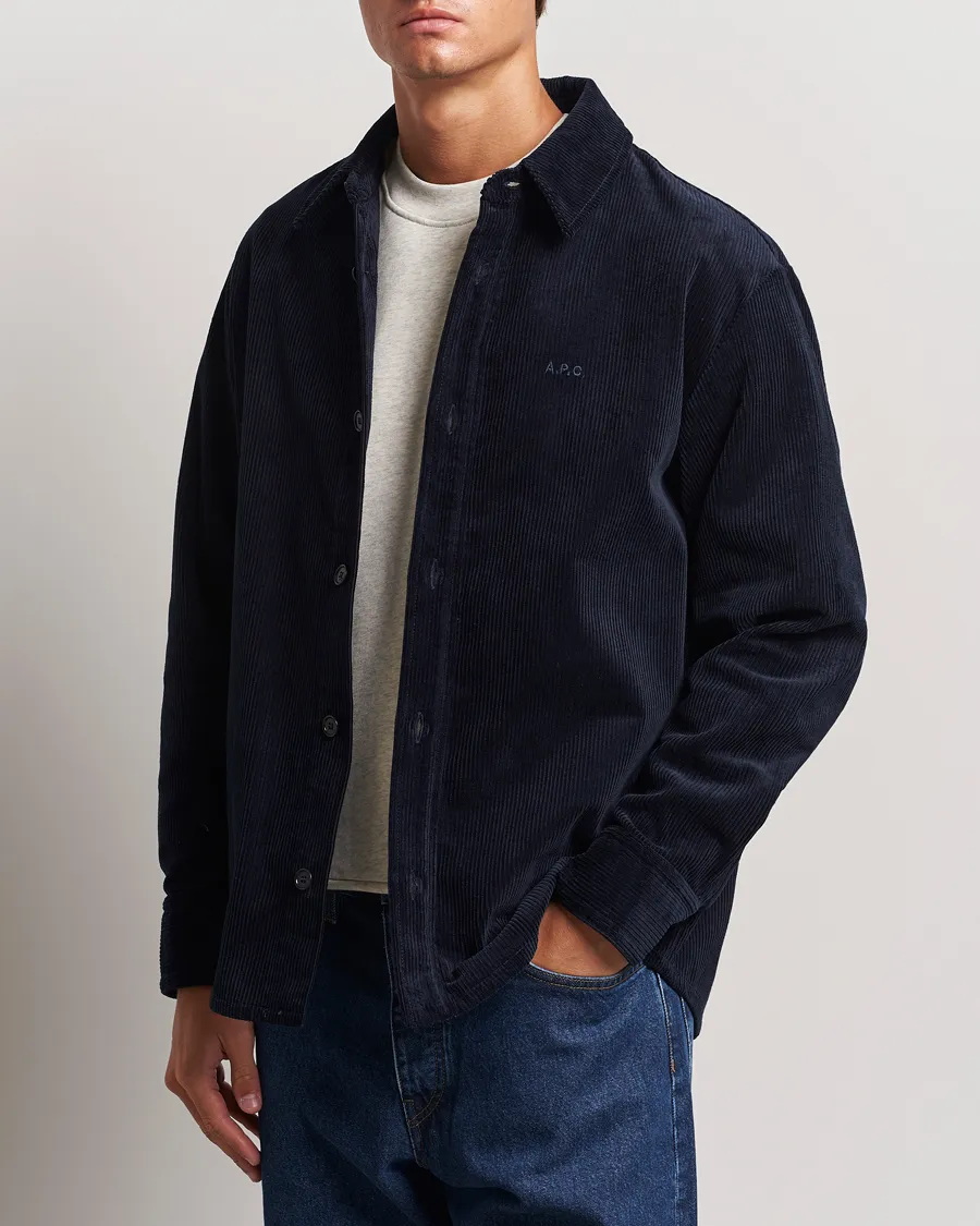 A.P.C. Bobby Corduroy Overshirt Dark Navy