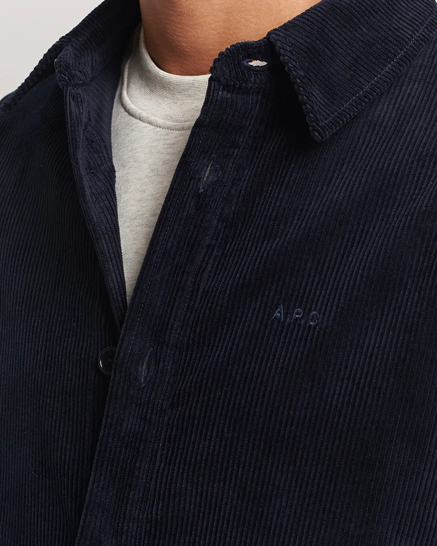 A.P.C. Bobby Corduroy Overshirt Dark Navy