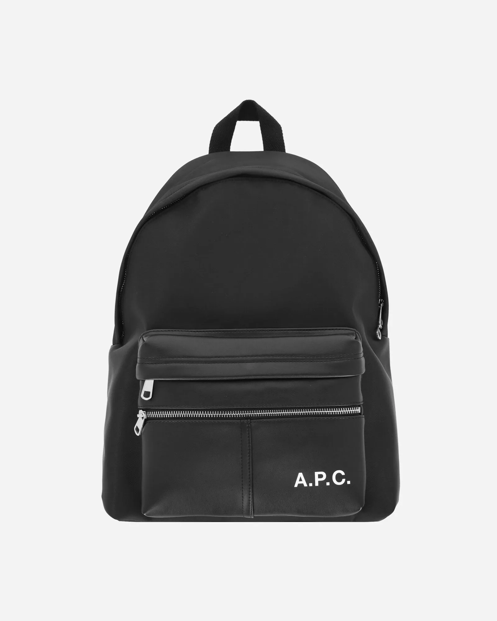 A.P.C. Logo Leather Nylon Backpack