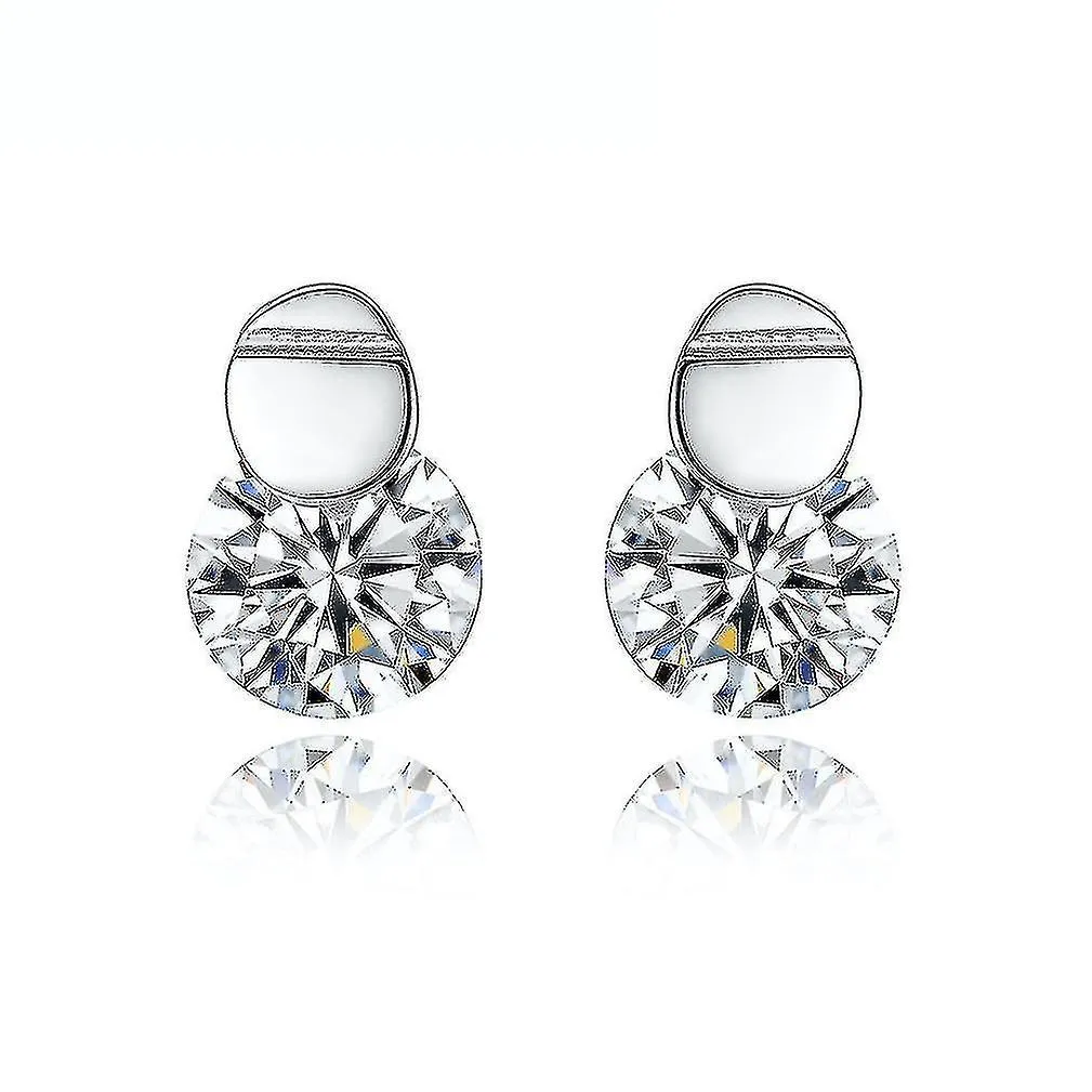 Aretes para orejas S925 Plata Cubic Zirconia Pendientes para uso diario
