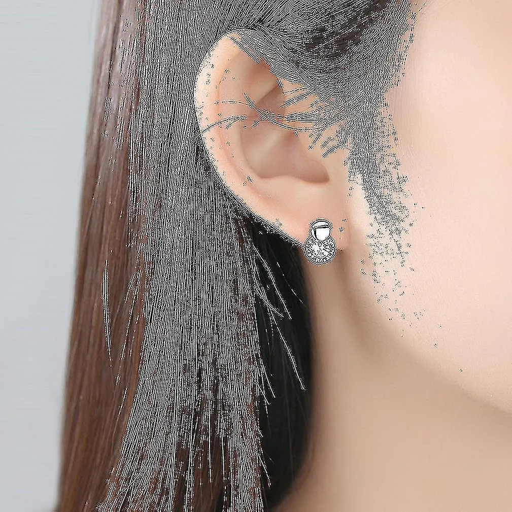 Aretes para orejas S925 Plata Cubic Zirconia Pendientes para uso diario