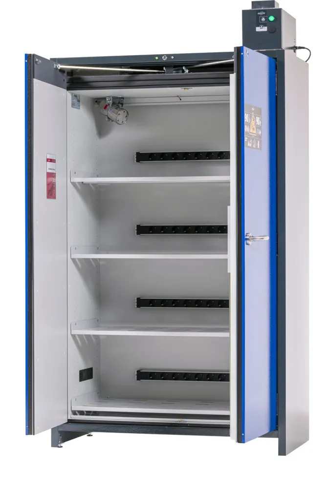 ARMARIO PARA CARGA DE BATERíAS DE ION LITIO, ASECOS SMARTSTOREPRO, 4 ESTANTES, ANCHO 1200 MM