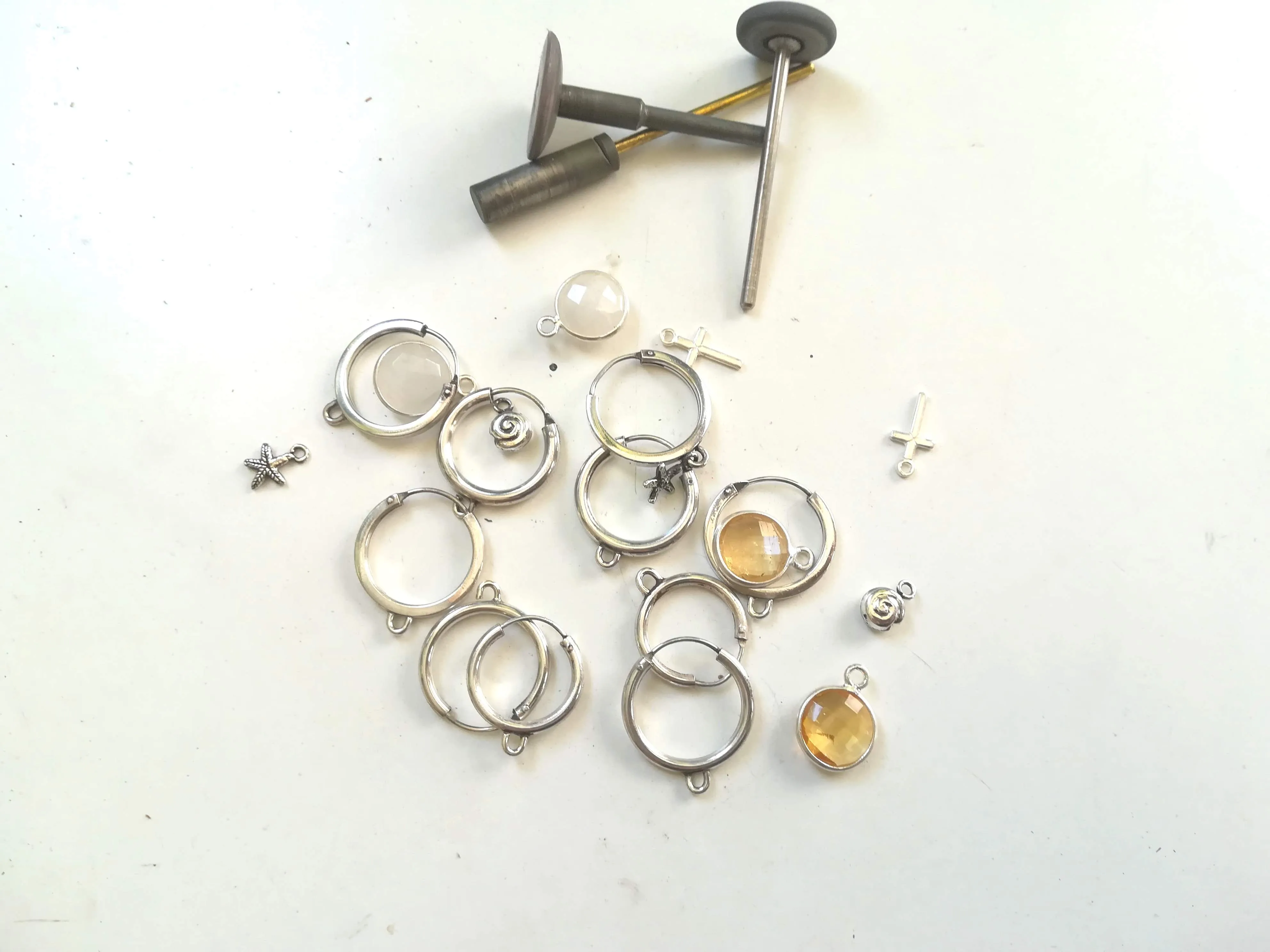 AROS DE PLATA CON CARACOLA  AROS DE PLATA 16 MM