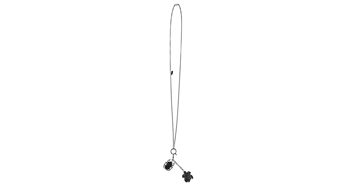 Autre Marque Collar Begüm Khan Tortuga y Escarabajo Negro 