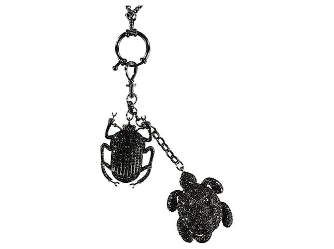 Autre Marque Collar Begüm Khan Tortuga y Escarabajo Negro 