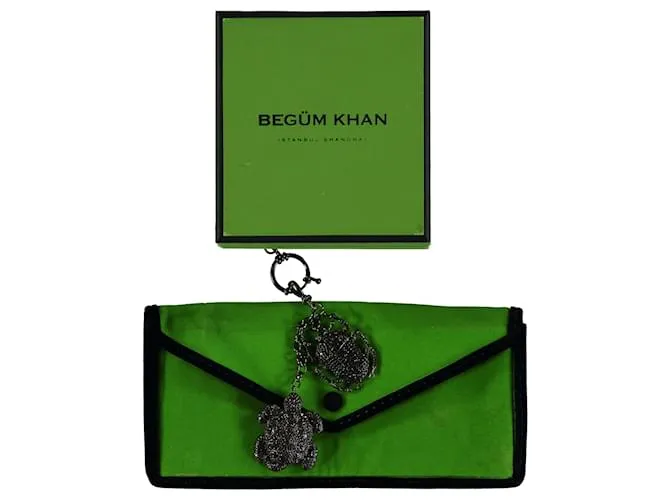 Autre Marque Collar Begüm Khan Tortuga y Escarabajo Negro 