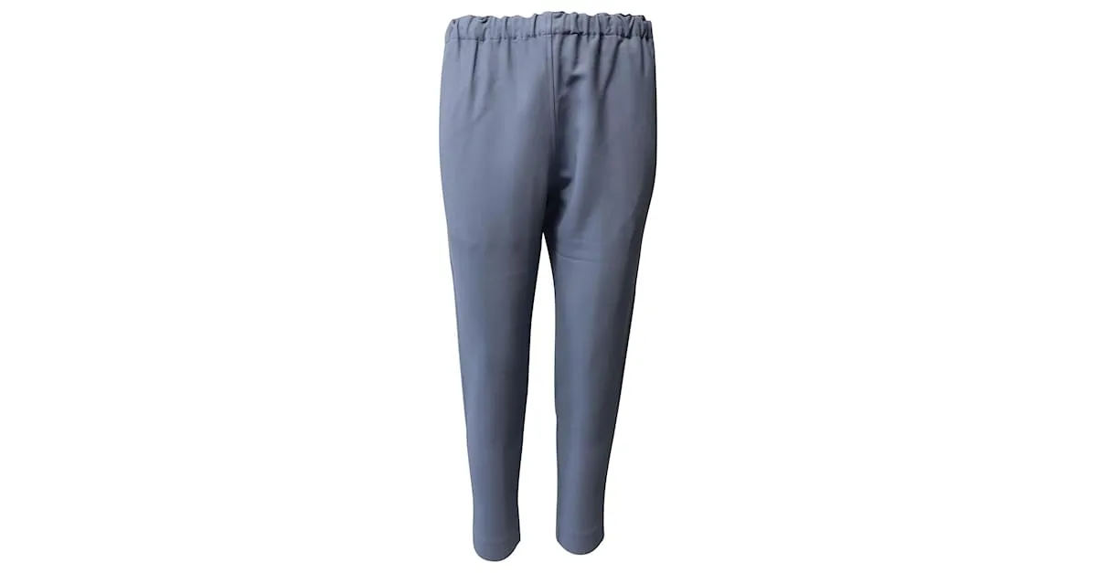 Autre Marque PANTALONES CÓNICOS BASSIKE EN VISCOSA AZUL 