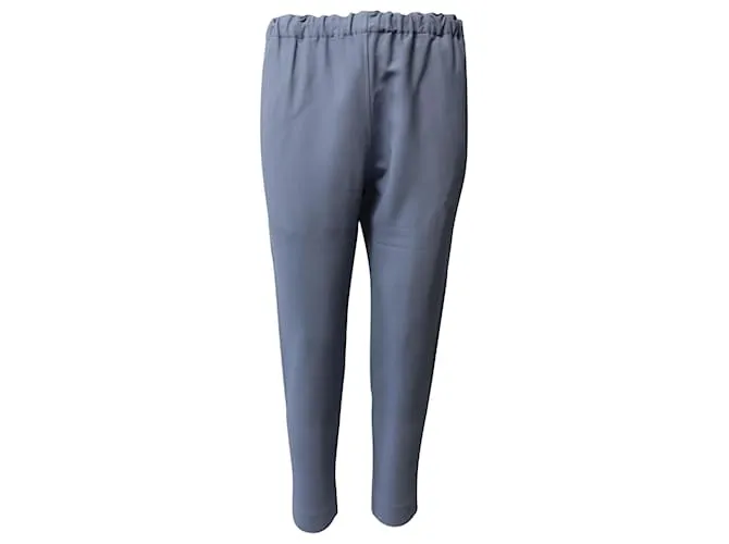 Autre Marque PANTALONES CÓNICOS BASSIKE EN VISCOSA AZUL 