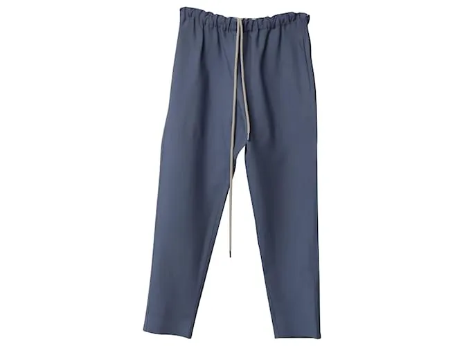 Autre Marque PANTALONES CÓNICOS BASSIKE EN VISCOSA AZUL 