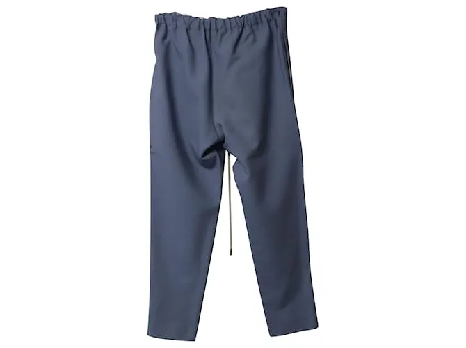 Autre Marque PANTALONES CÓNICOS BASSIKE EN VISCOSA AZUL 