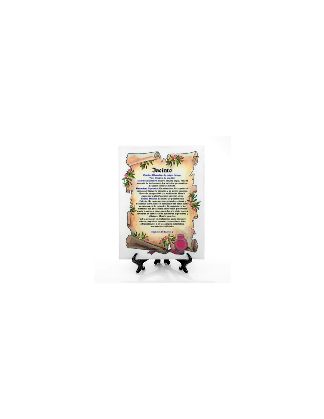 Azulejo personalizado con 1 nombre + soporte