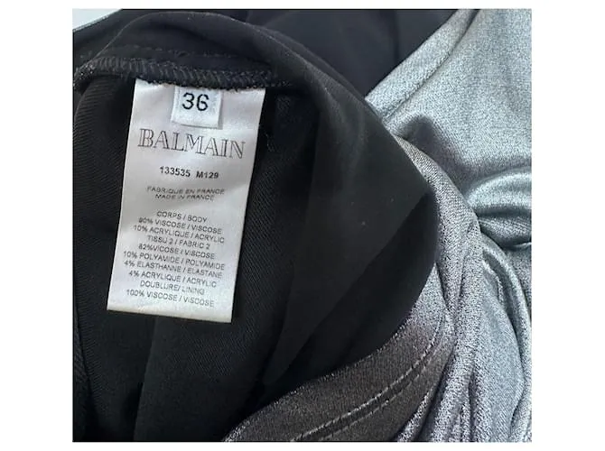 Balmain Vestidos Plata 