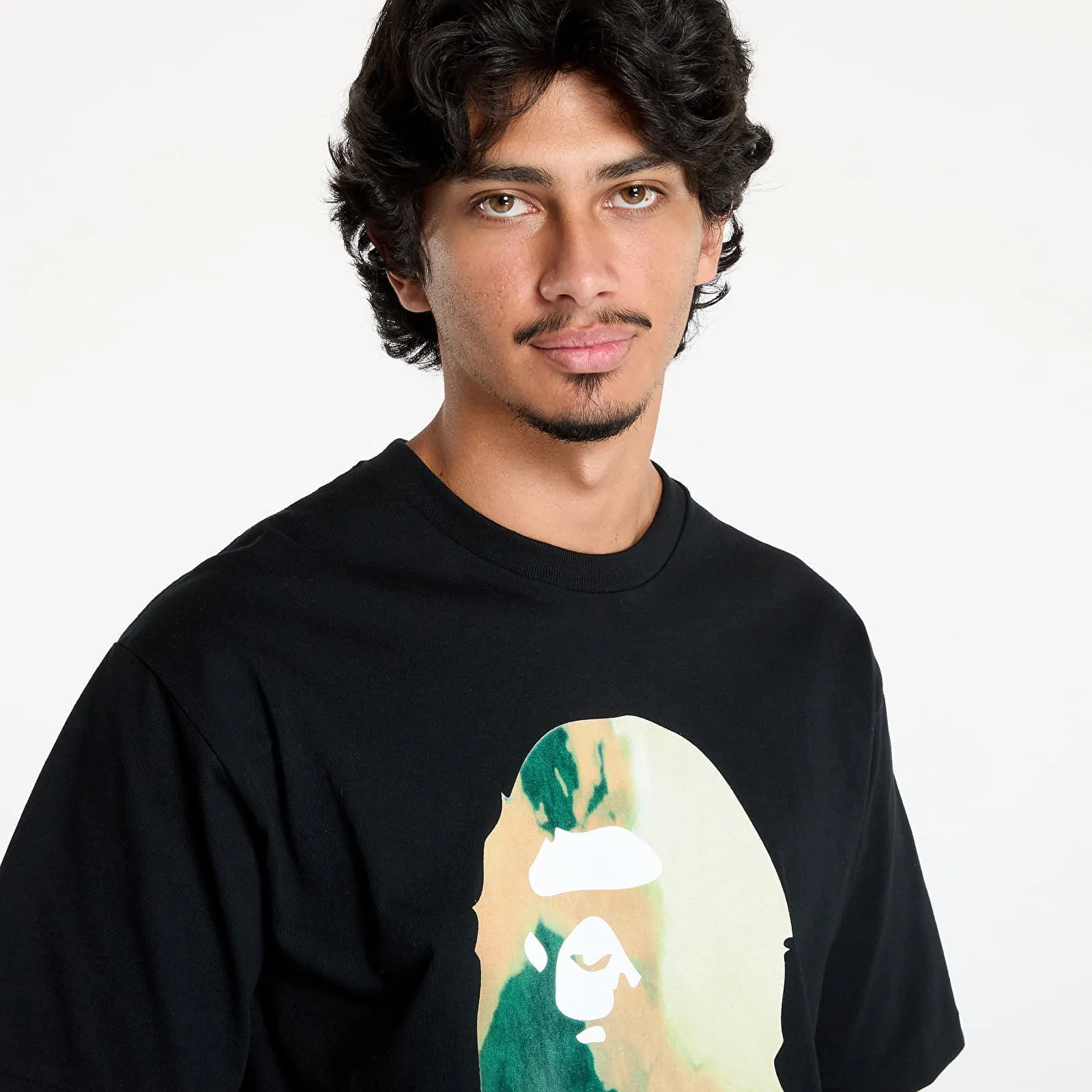 BAPE Tie Dye By Bathing Ape Tee Black x Beige