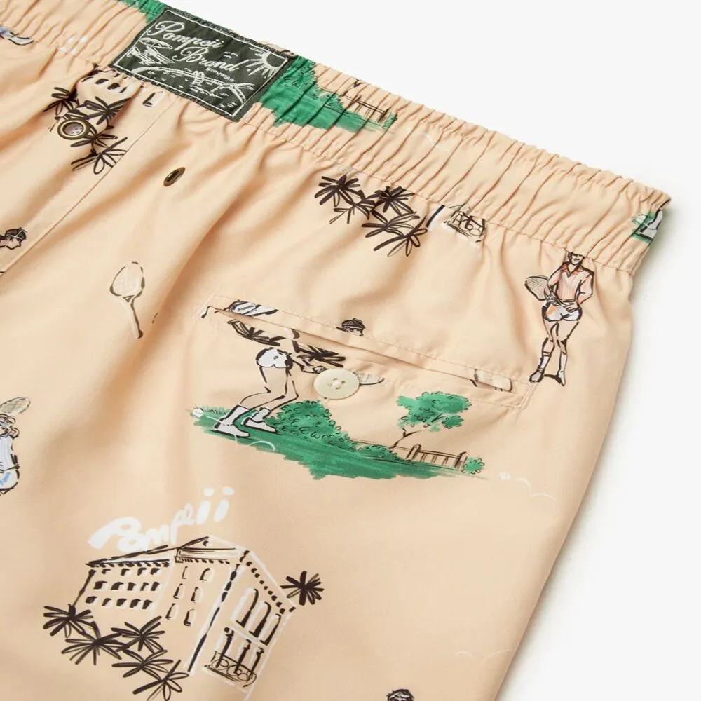 Bañador Beige Pompeii Tennis Swim Trunks S