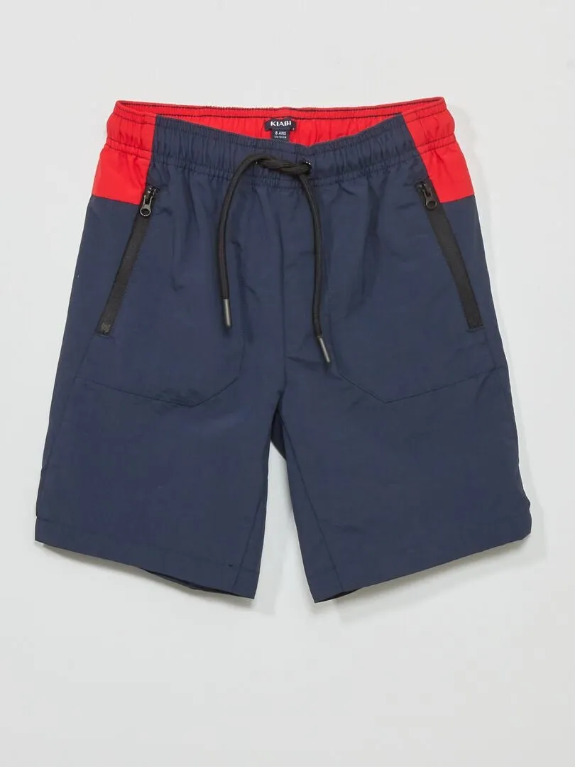 BERMUDAS CON CREMALLERAS  NEGRO