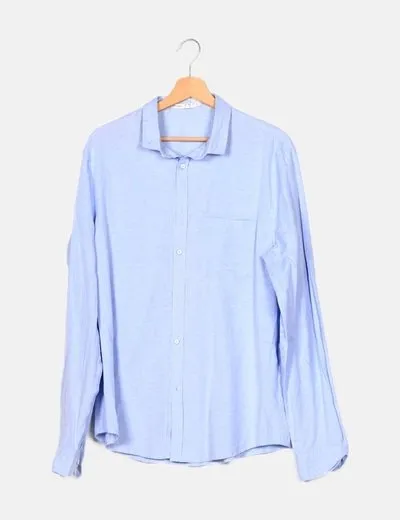 Bershka Camisa azul básica
