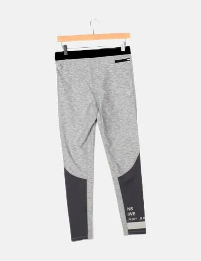 Bershka Legging gris básico