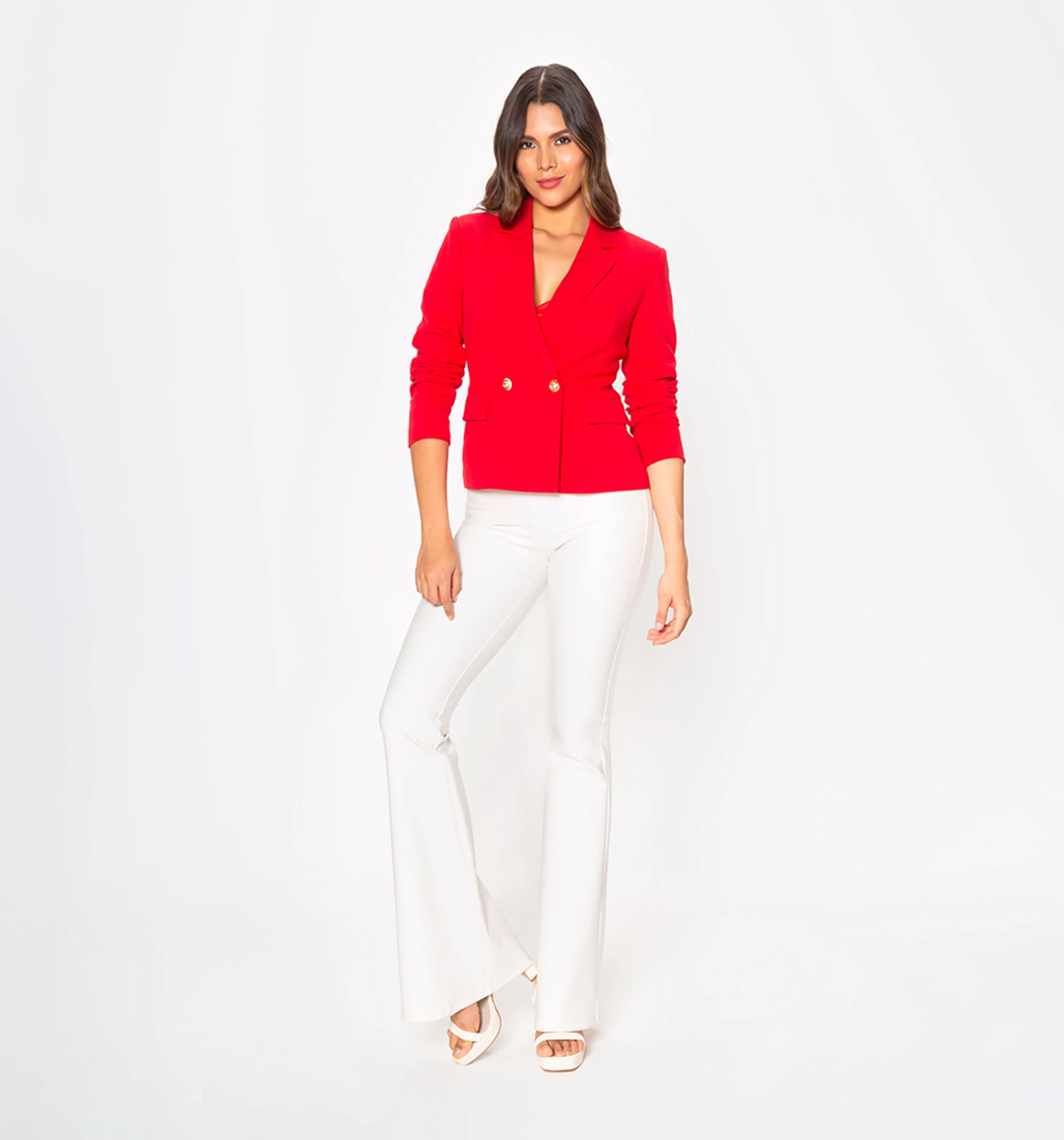 Blazer  clásico unicolor con dos botones