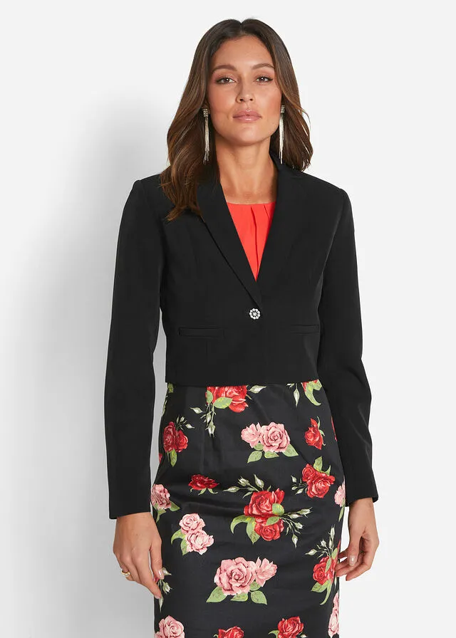 Bolero con botones decorativos Negro