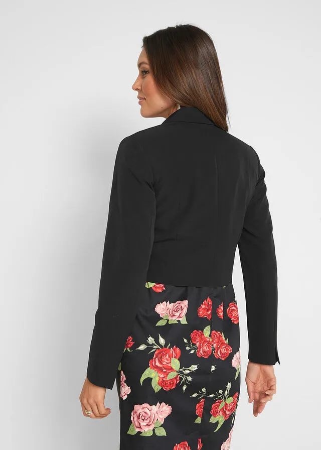 Bolero con botones decorativos Negro
