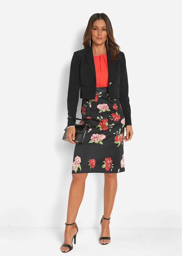 Bolero con botones decorativos Negro