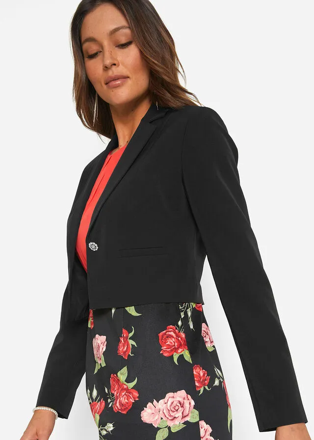 Bolero con botones decorativos Negro