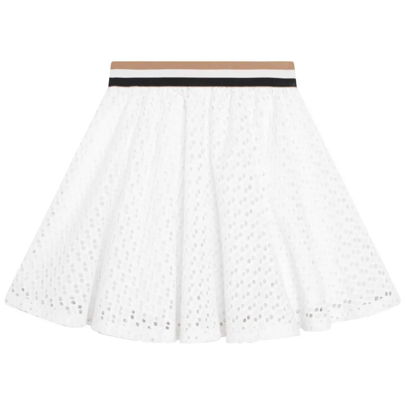 BOSS Falda con bordado inglés